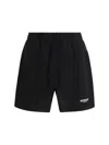 Represent Black Cotton Bermuda Shorts In Black