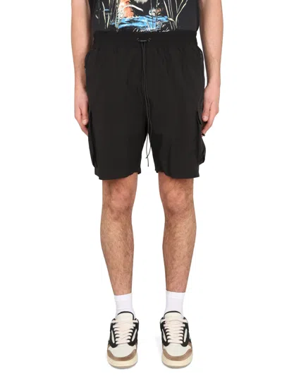 Represent Bermuda Shorts With Pockets In Black