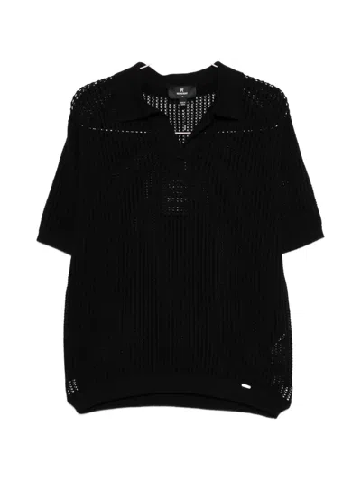 Represent Beverly Open-knit T-shirt In Black
