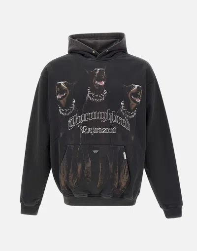 Represent Thoroughbred Black Cotton Sweatshirt With Hood
