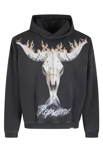 Represent Black British Cowboys Graphic Printed Cotton Hoodie