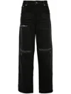 Represent R3d Destroyer Mid-rise Loose-fit Jeans In Black