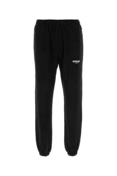 Represent Black Cotton Joggers