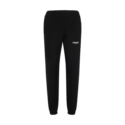 REPRESENT BLACK COTTON JOGGERS (WORKOUT PANTS)