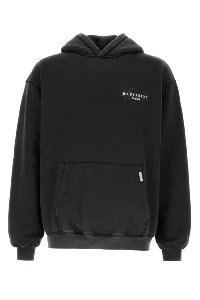 REPRESENT BLACK COTTON OVERSIZE ENGLAND LEGACY SWEATSHIRT