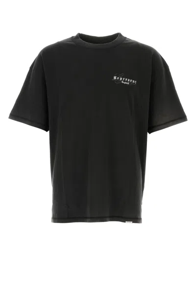 Represent Black Cotton Oversize England Legacy T-shirt