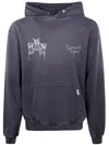 Represent Black Cotton Oversize Thoroughbred Dogs Sweatshirt In Blue