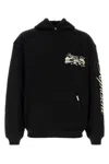 Represent Raceway Cotton Hoodie In Jet Black