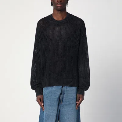 Represent Black Cotton Sweater