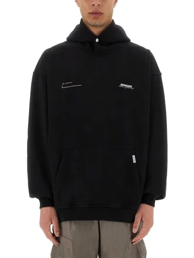 REPRESENT REPRESENT BLACK COTTON SWEATSHIRT