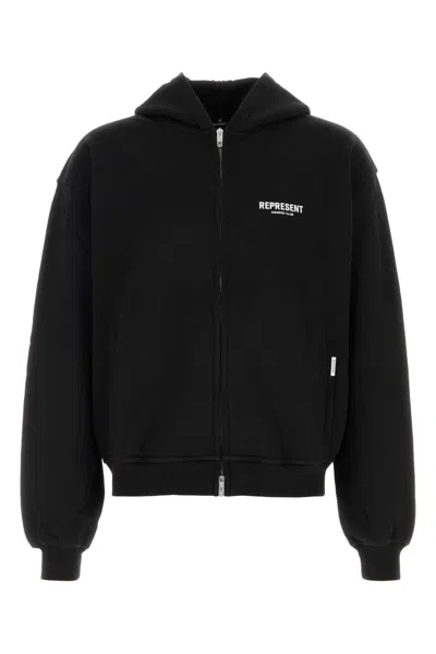 Represent Black Cotton Sweatshirt