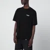 Represent Black Crewneck T-shirt With With Front And Back Owners Club Print In Cotton Man In Black