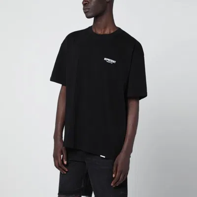 REPRESENT REPRESENT BLACK COTTON TSHIRT WITH LOGO