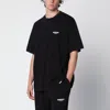 Represent Black Crewneck T-shirt With With Front And Back Owners Club Print In Cotton Man In Black
