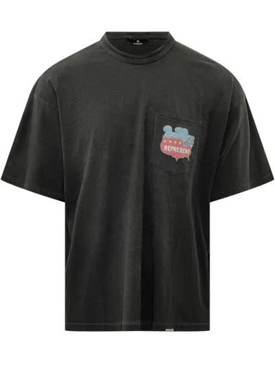 Represent Black Crew Neck T-shirts