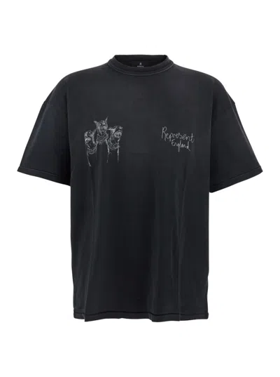 Represent Black Crewneck Graphic T-shirt