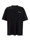 Represent Black Crewneck T-shirt With With Front And Back Owners Club Print In Cotton Man In Black