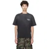 Represent T-shirt Duality Tee With Round Neck And Short Sleeves In Black Cotton Unisex In Black