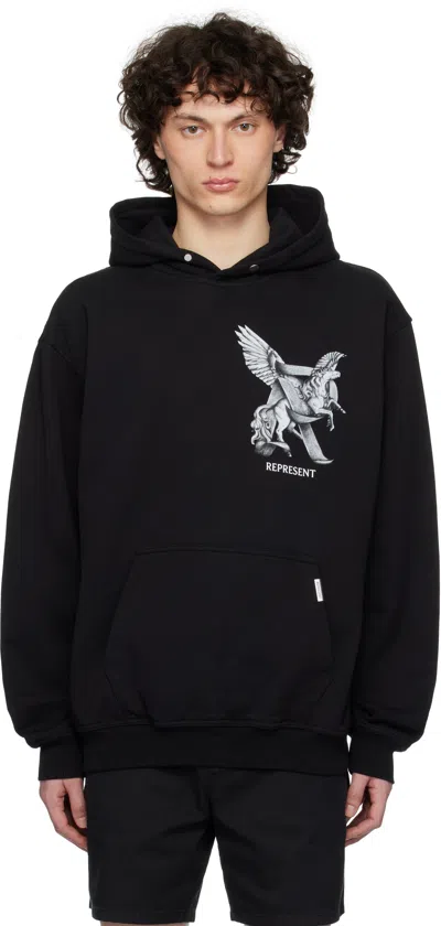 REPRESENT BLACK 'ELEGANCE IN MOTION' HOODIE