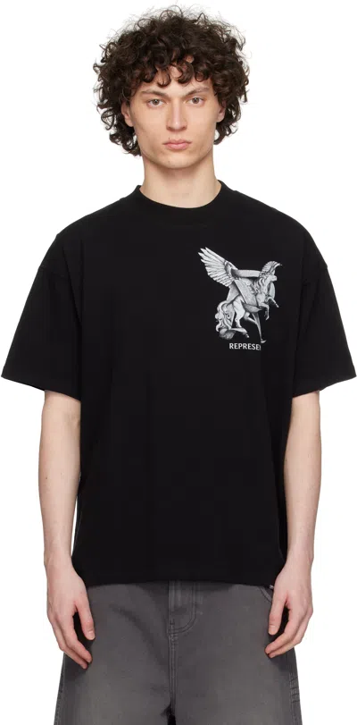 REPRESENT BLACK 'ELEGANCE IN MOTION' T-SHIRT