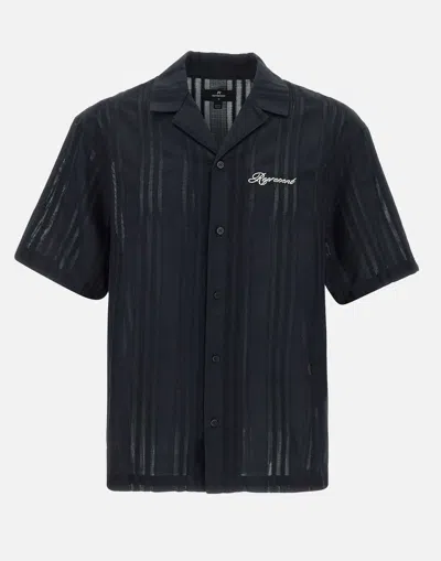 Represent Black Embroidered Bowling Shirt