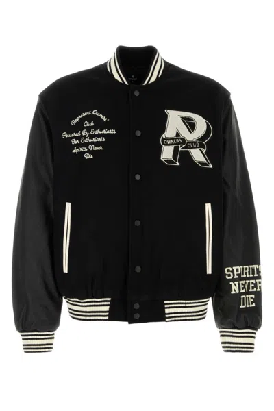Represent Black Felt Club Bomber Jacket