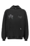 Represent Black Cotton Oversize Thoroughbred Dogs Sweatshirt In Black