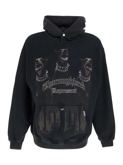 Represent Black Graphic Relaxed Hoodie