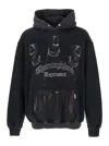 Represent Black Hoodie With Fixed Hood And Maxi Print On The Front In Cotton Man In Black