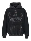 Represent Black Hoodie With Fixed Hood And Maxi Print On The Front In Cotton Man In Black