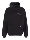 Represent Black Hoodie With Front And Back Logo Print In Cotton Man In Black