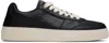 Represent Initial Leather Sneakers In Black