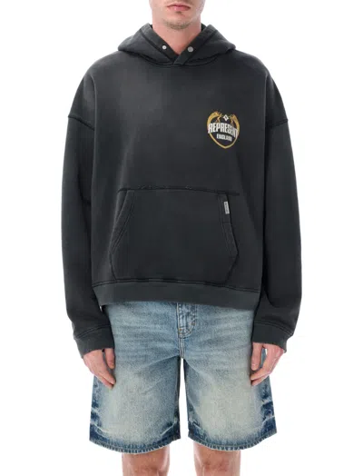 Represent Black Logo Oversized Hoodie