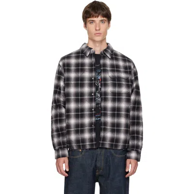 Represent Black Logo Quilted Shirt