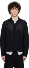 Represent Black Long Sleeve Mesh Knit Cardigan In Jet Black