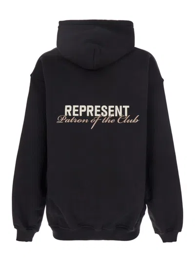 Represent Black Long Sleeves Logo Hoodie