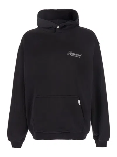 REPRESENT BLACK LONG SLEEVES LOGO HOODIE