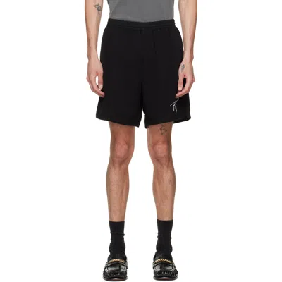 Represent Black 'love And Kisses' Shorts