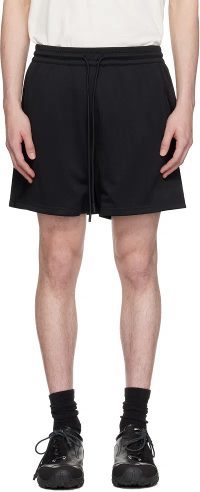 Represent Black Mesh Shorts In Jet Black