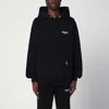 Represent Oversized Logo Hooded Sweatshirt In Black