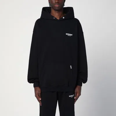 REPRESENT BLACK OVERSIZED HOODED SWEATSHIRT
