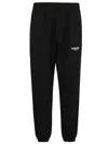 Represent Elastic Waist Logo Embroidery Track Pants In Black