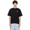 Represent Black Crewneck T-shirt With With Front And Back Owners Club Print In Cotton Man In Black