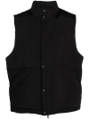 Represent Quilted Black Puffer Gilet In Black