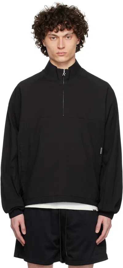 REPRESENT BLACK QUARTER ZIP JACKET
