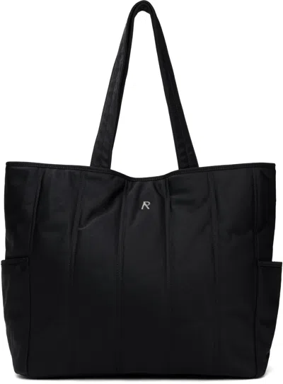 Represent Black Quilted Tote In Jet Black