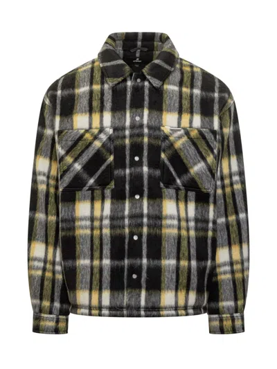 REPRESENT MEN BLACK RELAXED CHECKS SHIRT