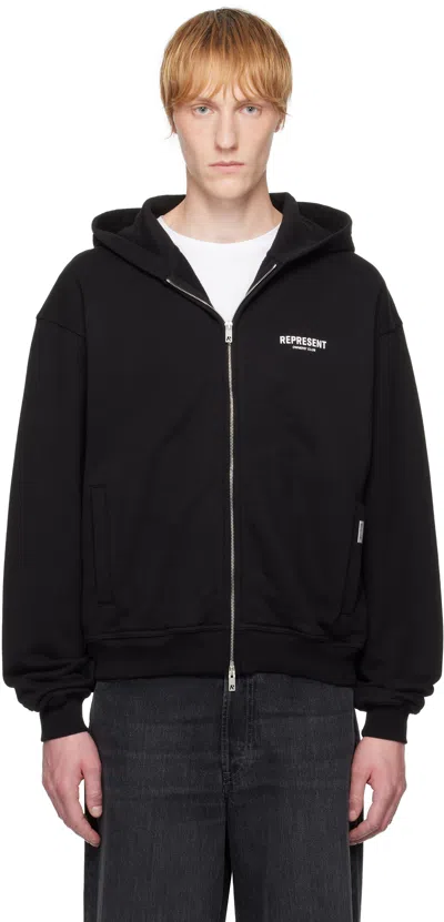 Represent Black ' Owners Club' Zip Hoodie