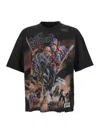 Represent X Iron Maiden Steed - Cotton Crew-neck T-shirt In Black