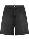 Represent Black Solid Shorts In Black
